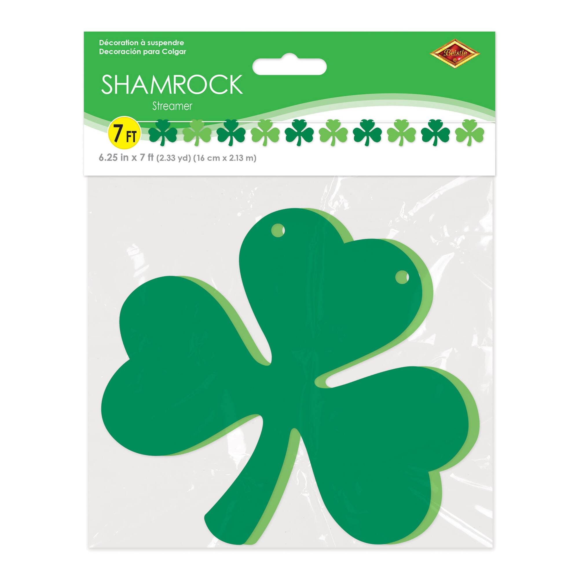 Beistle 7ft. Shamrock Streamer